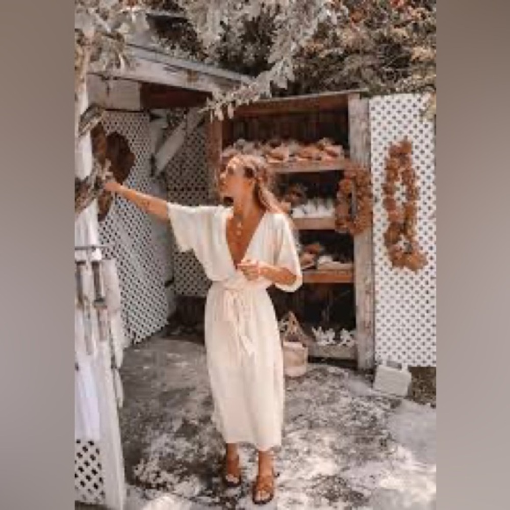 Melody maxi dress in buttercream